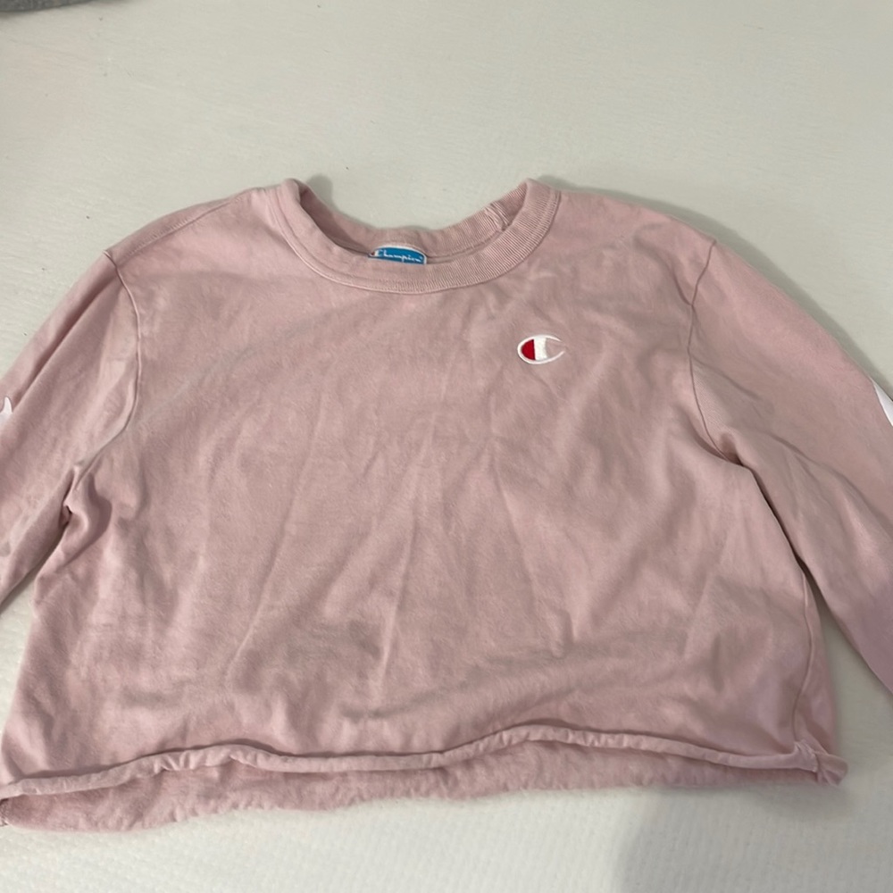 Champion small pink long sleeve crop